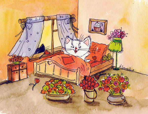 Нарисованные коты Анастасии Еременко