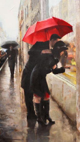 Daniel Del Orfano и его красные зонтики