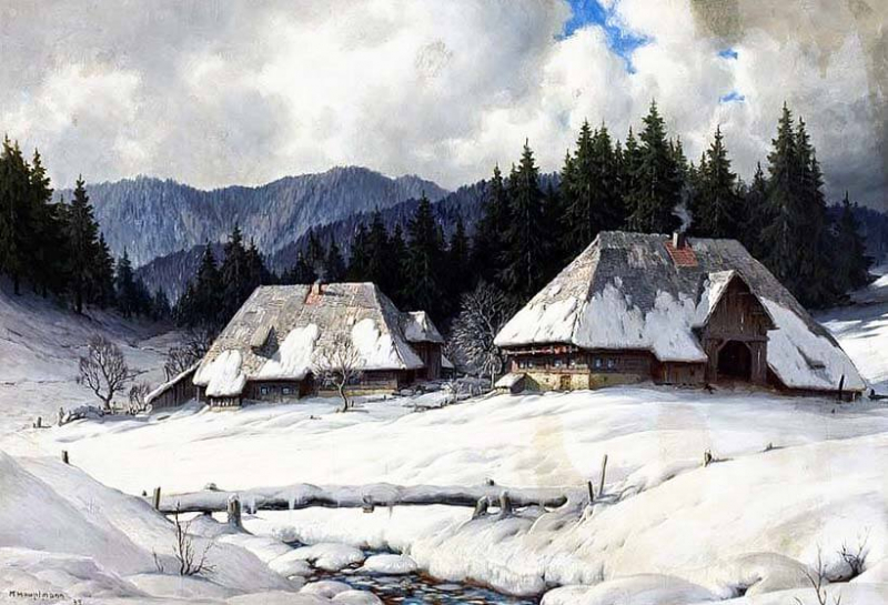 Альпийский пейзаж на картинах Карла Гауптмана