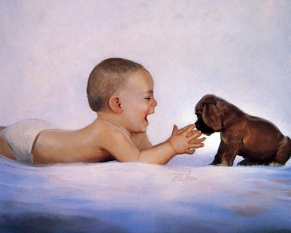 Дети на картинах Дональда Золана