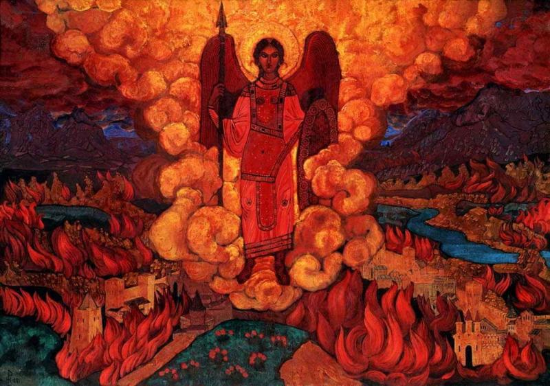 «Последний ангел», Рерих — описание картины