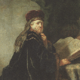 Аристотель перед бюстом Гомера, Рембрандт, 1653 г