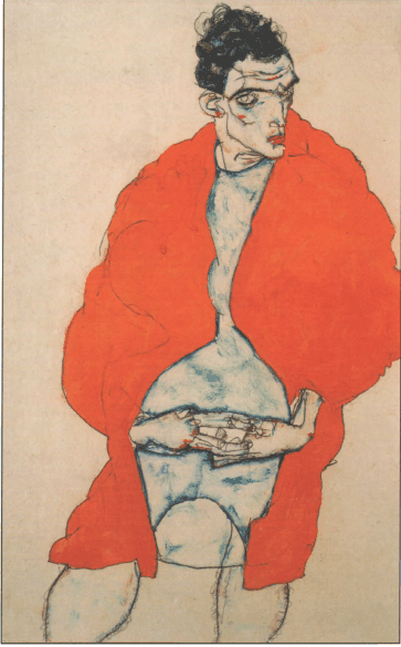Автопортрет - Эгон Шиле, 1914 г