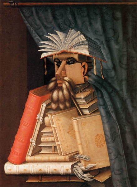 «Библиотекарь», Джузеппе Арчимбольдо — описание картины