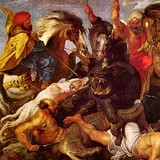 Битва между греками и амазонками, Питер Пауль Рубенс - описание