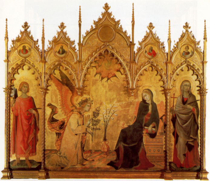 «Благовещение», Симоне Мартини, 1333 г