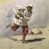 Богатый кыргызский охотник с соколом, Верещагин - описание картины