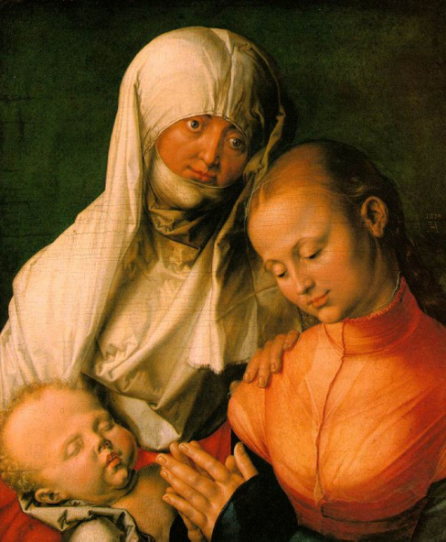 Мадонна с младенцем и святой Анной, Альбрехт Дюрер, 1519 г