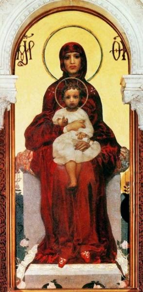 Богородица с младенцем, Михаил Врубель, 1885 г