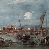 «Большой канал в районе рыбного рынка», Франческо Гварди — описание картины