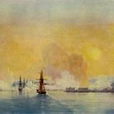 Бриг «Меркурий», атакованный двумя турецкими кораблями, Айвазовский