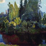 «Цветочный луг», Аркадий Александрович Рылов — описание картины