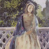 «Дама в голубом», Виктор Эльпидифорович Борисов-Мусатов — описание картины