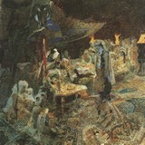 «Демон и ангел с душой Тамары», Михаил Александрович Врубель — описание картины