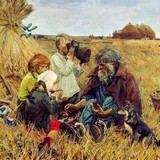 «Деревенский марш», Аркадий Пластов — описание картины