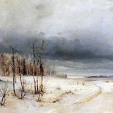«Деревня зимой», Алексей Кондратьевич Саврасов — описание картины