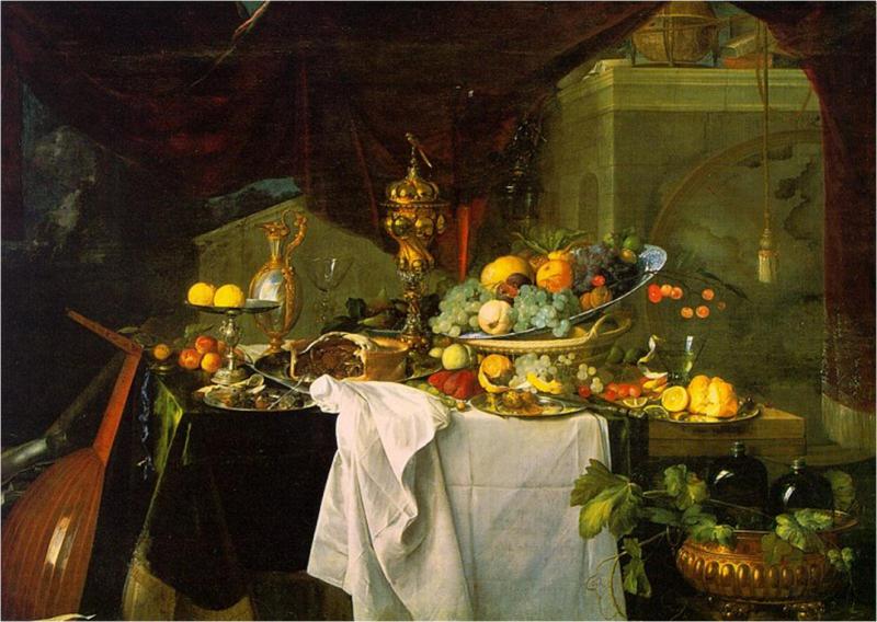 «Десерт», Ян Давидс де Хем — описание картины
