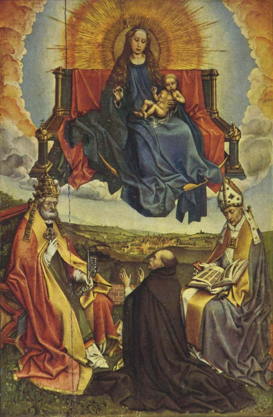 «Дева Мария во славе», Робер Кампен — описание картины