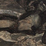 «Девушка на фоне персидского ковра», Михаил Врубель — описание картины