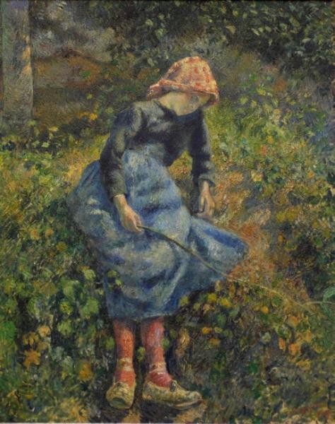 «Девушка с шестом», Камиль Писсарро, 1881 г