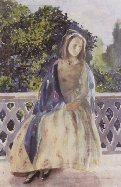 «Девушка на балконе», Виктор Борисов-Мусатов — описание картины