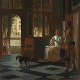 «Двор в Делфте», Питер де Хох — описание картины