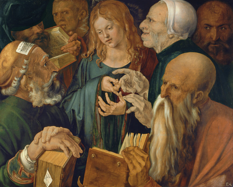 «Христос среди учителей», Альбрехт Дюрер — описание картины
