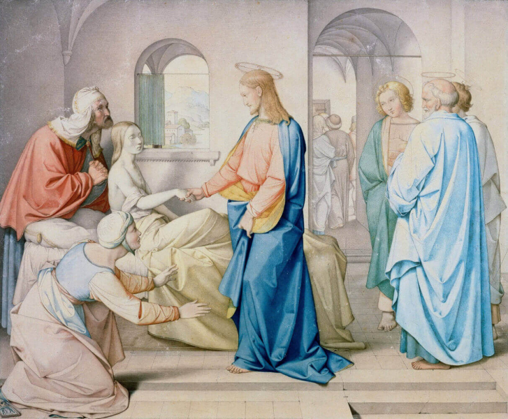 «Христос воскрешает дочь Иаира», Фридрих Овербек — описание картины