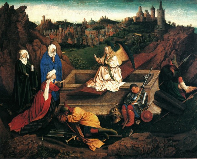 Явление ангела женам-мироносицам, Ян ван Эйк, 1425 г
