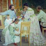 Торговец чаем, 1918, Кустодиев - описание картины