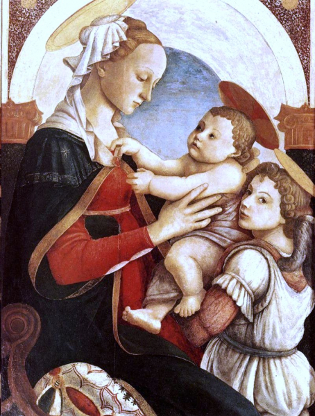 «Мадонна с младенцем и ангелом», Сандро Боттичелли — описание картины