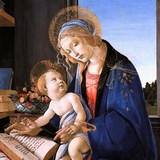 Мадонна с младенцем и ангелами (Мадонна дель Магнификат), Боттичелли, 1483 г