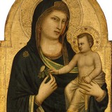 Мадонна с младенцем и ангелами (Мадонна Огнисанти), Джотто - описание