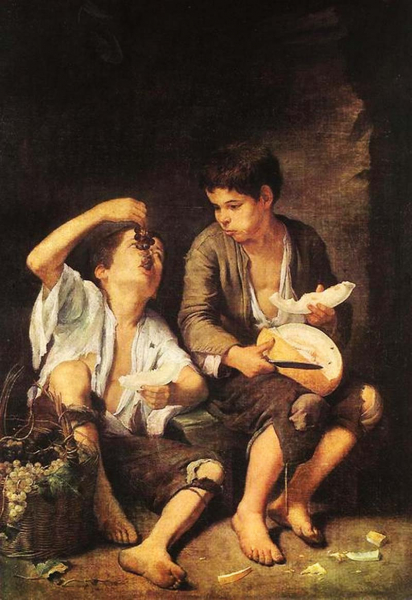 Мальчики с виноградом и дынями, Бартоломе Эстебан Мурильо