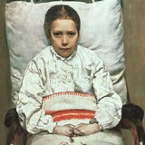 «Молодая женщина на скамейке», Кристиан Крог — описание картины