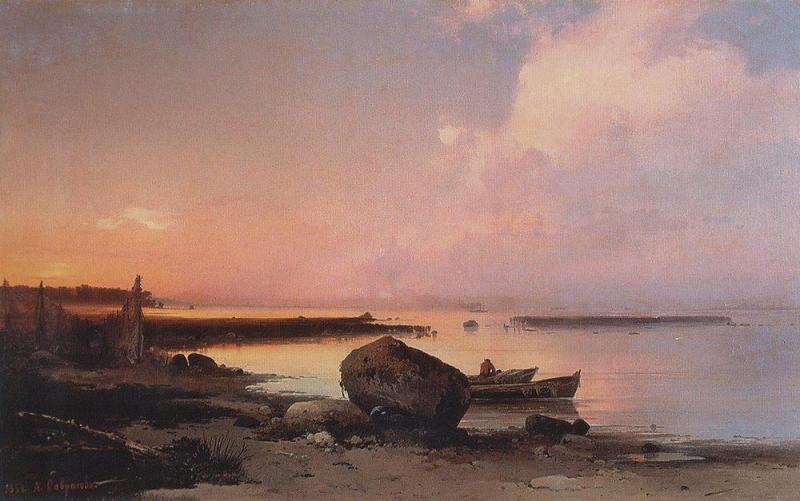 Берег моря у Ораниенбаума, Саврасов, 1854 г