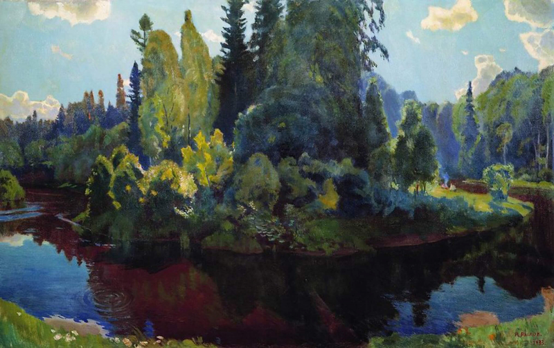 «На природе», Аркадий Александрович Рылов — описание картины