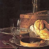 «Натюрморт со сливами, инжиром и кувшином», Луис Мелендес — описание картины