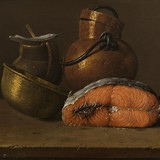 «Натюрморт со сливами, инжиром и кувшином», Луис Мелендес — описание картины