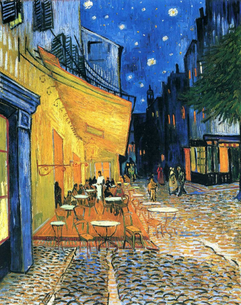 Терраса кафе ночью, Ван Гог, 1888 г