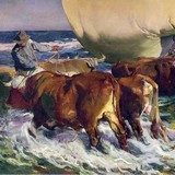 «Обед на лодке», Хоакин Соролья — описание картины