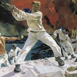 «Оборона Петрограда», Дейнека — описание картины