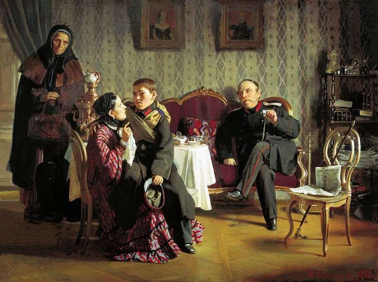 Описание картины Алексея Корзухина «Разлука» (1872 г)