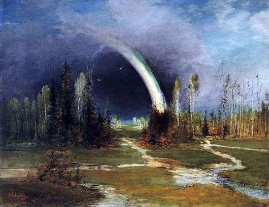 Описание картины Алексея Саврасова «Пейзаж с радугой»