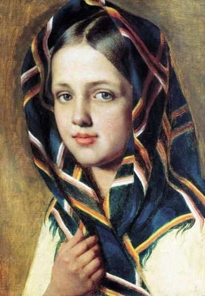 Описание картины Алексея Венецианова «Девушка в платке»
