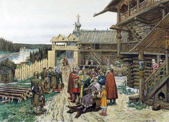 Описание картины Аполлинария Васнецова «Площадь ущелья удельному князю»