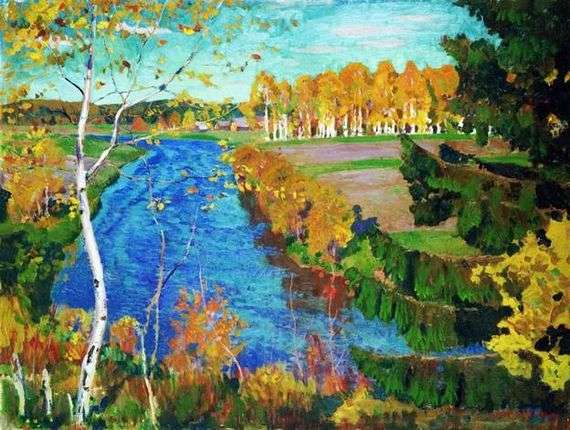 Описание картины Аркадия Рылова «Осень на реке Тосна»