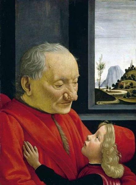 Описание картины Доменико Гирландайо «Портрет старика с внуком»