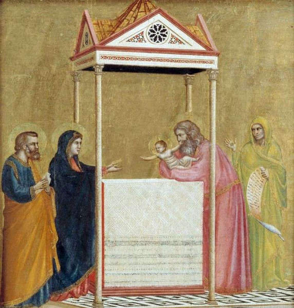 Описание картины Джотто ди Бондоне «Сретение Господне» (1320-1325 гг.)