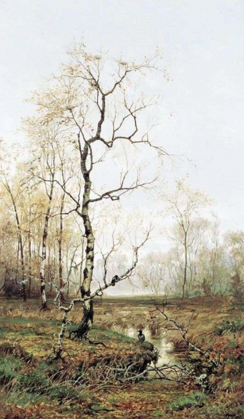 Описание картины Ефима Волкова «В лесу. Весной»